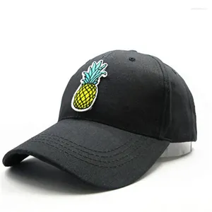 Top Caps 2024 Ananas Meyve Nakış Pamuk Beyzbol Kapağı Hip-Hop Erkekler ve Kadınlar İçin Ayarlanabilir Snapback Şapkaları 147