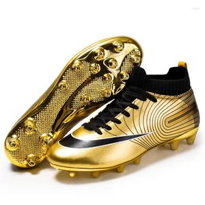 American Football Shoes Unisex Professional Soccer Long Spikes TF Ankle Boots Men Sneakers Outdoor Sports Grass Cleats
