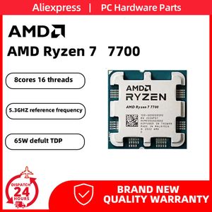 Игровой процессор AMD Ryzen 7 7700 R7 7700, 8-ядерный, 16-поточный процессор, 5 нм, L3 = 32 м, 100-000000592, сокет AM5, новый