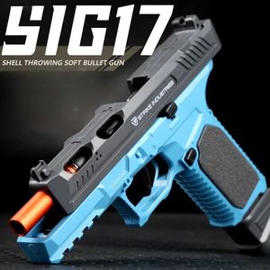 Silah Oyuncakları Toys Sig17 Sürekli Atış Tabanca Mermi Yumuşak Mermi Boş Asma Silah Oyuncak Çocuklar İçin Doğum Günü Hediyesi 2400308
