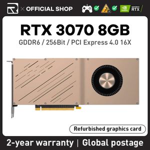 Jieshuo RTX 3070 8GB Türbin Yenilemesi NVIDIA GPU GDDR6 256BIT HDMI*1 DP*3 PCI Express 4.0 X16 RTX 3070 8GB ekran kartı