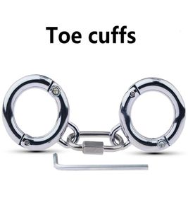 Последние регулируемые манжеты для пальцев ног из нержавеющей стали с блокировкой фетиш БДСМ пытки бондаж игры для взрослых секс-игрушки для пар Y2011188762225