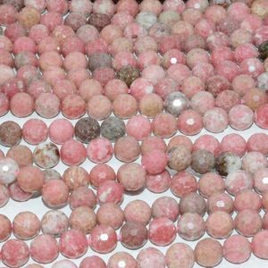 Gevşek taşlar doğal basit kalite thulite faseted yuvarlak boncuklar 8.3mm