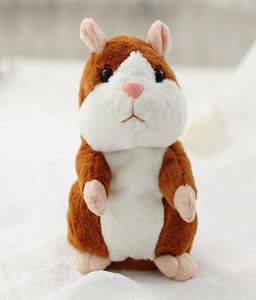 15cm Talking Hamster Fare Pet Peluş Oyuncak PP Pamuk Pamuk Sevimli Yumuşak Hayvan Bebek Konuşma Ses Kaydedici Tekrar Hamster Tekrar Komik Öğren 6509053