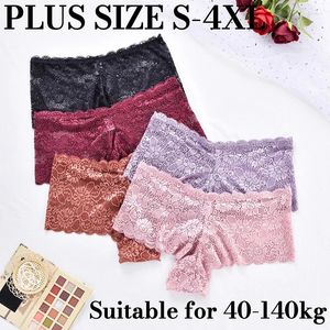 Kadın Panties 3pcs Seksi Kadınlar Dantel Artı Boyut Boyutları Yüksek Yüksek Ladies Moda Çiçek iç çamaşırı Konfor Külotu Kesimler