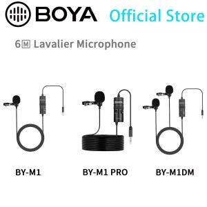 Микрофоны BOYA 6 м петличный конденсаторный микрофон для ПК, мобильного телефона, iPhone, Android, прямая трансляция, Facebook Blogger, Vlog, петличный микрофон