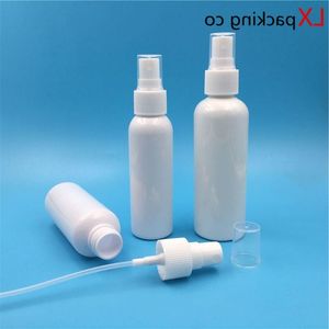100 PC/Lot Ücretsiz Kargo 10 20 30 50 60 100 ML Beyaz Plastik Sprey Parfüm Şişeleri Boş Kozmetik Konteyner MPRQS
