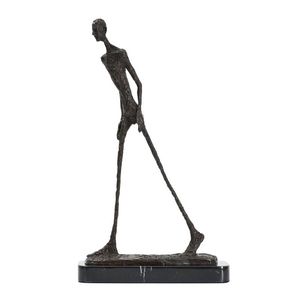 Бронзовая статуя идущего человека от Джакометти Реплика Абстрактная скульптура скелета Винтажная коллекция Art Home Decor 210329301A
