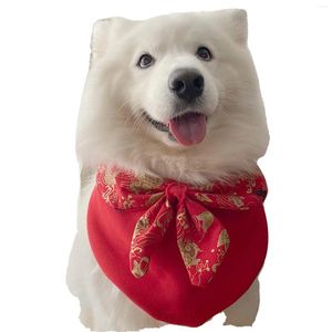 Köpek giyim Çin yılı eşarp evcil hayvan bandanas geri dönüşümlü eşarplar Kerchief Üçgen Önlükler Kostüm Dekorasyon Aksesuarları Köpekler için