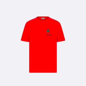 DUYOU MENS COUTURE Rahatlamış T-Shirt Marka Giyim Kadınları Yaz Tişörtlü Nakış Logosu Yalnız Pamuk Forması Yüksek Kalite Üstleri 7215