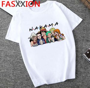Ein Stück T-shirt Männer Harajuku Cartoon 2020 Hip Hop Japan Anime T-shirt 90er Jahre Lustige Luffy Zoro Grafik Fashion tees Male5888320