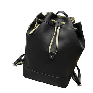 Gaston Şampanya Tasarımcı Sırt Çantası Siyah Deri Taurillon Sırt Çantası Drawstring Buck Çift omuzlar çanta lüks sırt çantaları çanta el çantaları moda arka paketleri