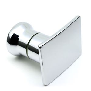 Ручка для стеклянной двери в душевой, дверная ручка для ванной комнаты, спинка к спине, квадратная кнопка из сплава 6 мм, кнопка с одним отверстием, ручка для душевой двери, хром 2010131892
