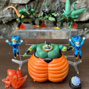 Спортивные костюмы женские с мультяшными фигурками 8шт.Фигурка Dragon Cell Gk Set Все формы Cell Рисунок Mini Hg8 Аниме с моделью из ПВХ Фигурка Кукла Коллекционеры Игрушка в подарок 240311