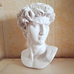 Голова Давида, портреты, бюст, мини-гипсовая статуя, Микеланджело Буонарроти, украшение дома из смолы, ArtCraft, эскиз, практика3270