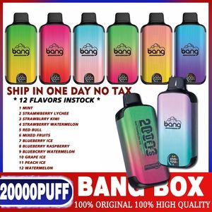 Bang Box 20000 20K Puflar Tek Kullanımlık E Sigara Vape Pod Cihaz 650mAh Pil 28ml PreFoled Vs Puff 12000 12K 9000 Puff 18000 Bang King 15K Dijital Puf 20k