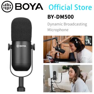 Микрофоны BOYA BYDM500 Кардиоидный динамический студийный микрофон для вещания Запись подкастов Прямая трансляция Youtube Blogger Vlog