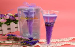 FEIS Фиолетовый бокал для коктейля Свадебные сувениры и подарки на день рождения Ароматические свечи Воск Домашний декор Бездымная креативная свеча Valentine05849673