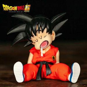 Cartoon Figures Womens Tracksuits 10cm figure Anime Z Kakarotto Gk Pvc figure Auto sleeping accessories son Goku toys models gifts 240311
