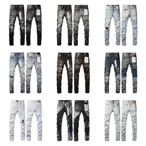 Jeans Hosen, Designer-Jeans, Concepteur de Jeans, Le Violet, Damen-Designer-Jeans, Herren-Jeans, Lila, Lila, Markenjeans, lang, gerade, dünn, mittlerer Reißverschluss, weißes Loch, 34