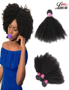 Yeni stil Virgin Brezilya Afro Kıvırcık Saç Atkısı İnsan Saç Uzantıları 100 İşlenmemiş Doğal Siyah Renk Afro Kinky Curl 5326550