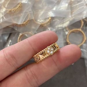 Модельерские кольца для женщин, дизайнерское кольцо Perlee с клевером, классическое кольцо с муассанитом, индивидуальное изысканное украшение, рождественское zl169 F4