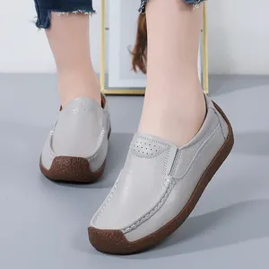 Spor ayakkabı 809 Kadın Ayakkabıları Deri Boş Zamanlı Orijinal Kadın Slip-On Loafers Kadın Yumuşak Moccasins Zapatos de Mujer 351