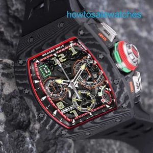 Вечные наручные часы Элегантные наручные часы RM Watch Rm65-01 Series Rm6501 Ntpt Черный циферблат из углеродного волокна 43,15*49,95 мм Двойное отслеживание