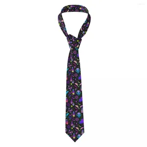 Papillon Cravatte sottili formali Cravatta classica da uomo con elementi stregati al neon Cravatta da sposa gentiluomo stretta