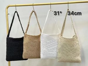 Yaz moda tasarımcı çanta saman büyük kapasite sevimli pratik sebze sepeti anne plaj çantası