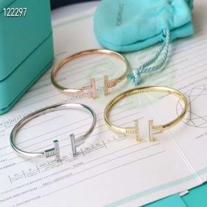TiffanyJewelry Tiffanybracelet Designer Браслет женщины Seiko Высококачественный двойной t Bracelet Творческий белый ракушка полуалманный браслет популярный класс
