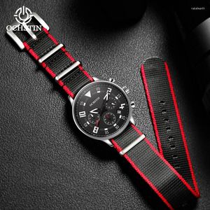 Наручные часы Ochstin, модные и великолепные стильные креативные нейлоновые серии, многофункциональные кварцевые часы 2024, мужские