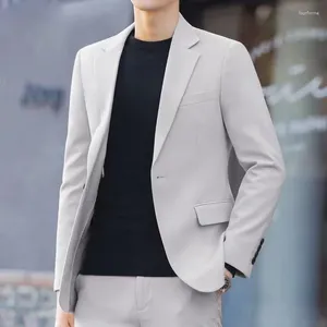 Мужские костюмы, мужской костюм с двумя пуговицами, пальто, брюки, деловой деловой костюм для профессионального отдыха, корейская версия, Slim Fit PP94