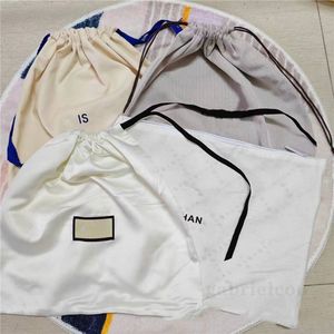 Designer saco à prova de poeira clássico logotipo cordão algodão pano saco cinto jóias perfume batom saco de presente saco de pano saco de poeira 2 pc/lote