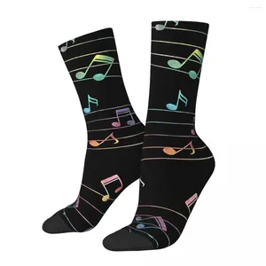 Erkek çorap müzik notaları renkli erkekler kadın rüzgar geçirmez yenilik bahar yaz sonbahar kış çorapları hediye