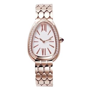 Relógio de designer clássico feminino estilo cobra de cristal aço inoxidável relógio de pulso de quartzo relógio de vidro de safira relógio de diamante à prova d'água luminoso frete grátis sb066 C4