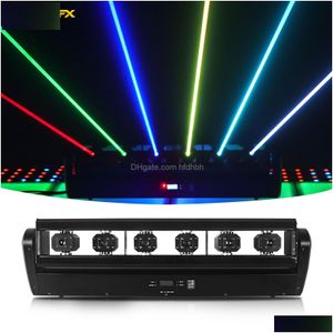 Lazer Aydınlatma 6 Kafa Hareketli Kafa Işığı 500MW TTL DMX512 SES KONTROL DJ RGB Işın Gözleri Disko Parti KTV Bar Kulübü Professional S DHUH2