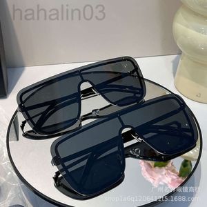 Desginer ysl güneş gözlüğü 2023 Yang shulin gelgit tek parça ayna ön cam güneş gözlükleri kadın güneş gözlükleri erkek yabancı ağı kırmızı aynı siyah süper gözlük