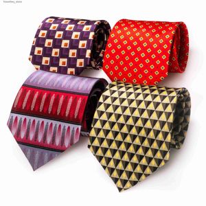 Галстуки EASTEPIC Шелковые галстуки с принтом для мужчин Мужские галстуки с геометрическим орнаментом Деловые костюмы с модными галстуками для официальных мероприятий L240313