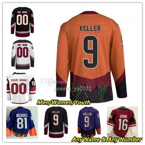 Phoenix Clayton KellerCustom Hockey jersey men women young Arizona''Coyotes''Reverse Retro Hockey Jerseys Schmaltz Josh Brown Jakob Chychrun Lawson Crouse Ritchie