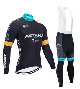 Astana Kış Bisiklet Jersey 2020 Pro Takım Erkek Kadın Termal Polar Bisiklet Giysileri MTB Bike Jersey Bib Pantolon Kit Ropa Ciclismo 2441611