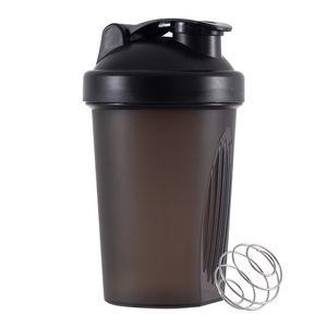 Tazza shaker da 400 ml, frappè, proteine in polvere, acqua, fitness, sport, tazza di plastica con sfera di miscelazione
