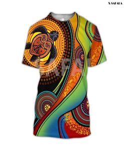 Aborijin Naidoc Haftası Resim Sanat Bayrağı 3D Moda Tüm Basılı Yuvarlak Boyun 1 Tshirt Erkek Kadınlar Harajuku Günlük Tee Men4228168