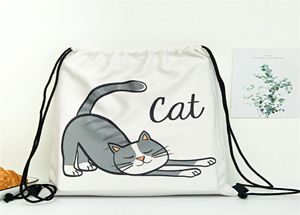 Moda Çizme Çantası Kedi Leopar Baskı Sling Çantaları Öğrenciler Sırt Çantaları Sevimli Tasarımcı Okul Çantası Teenger Pouch Tuval Backpack3078987