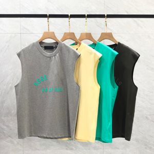 Дизайнерский мужской хлопковый жилет Fashion Tidal street летняя уличная футболка с принтом букв свободная рубашка с короткими рукавами Пляжный жилет купальник мужской топ
