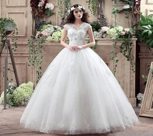Летний стиль из настоящего тюля с v-образным вырезом и кружевными блестками Свадебные платья Дешевые белые платья невесты на заказ Vestidos De Novia3125616