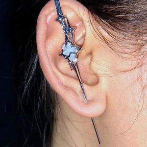 Stud Küpe Mizaç Geometrik Dört Noktalı Metal Piercing Kulak Köprüsü El Yapımı Hafif kolye Moda Takı