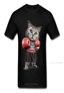 Men039S Tshirts Meow Men T Shirt 3D Boxer Cat Tshirt Güzel Tasarımcı Giyim Özel Kadın Tshirt Komik Üstler Doğum Günü G6687573