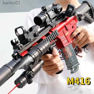 Gun Oyuncakları 2024 Yeni M4/M416 Toy Gun Beads Boy Açık Mekan Oyunu Aynı Model Çok Renkli İsteğe Bağlı Posta Kutusu Ambalajı YQ240314
