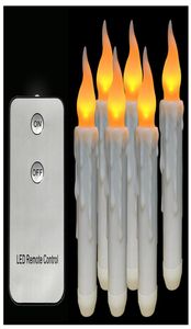 6pcsset LED Flameless Mumlar Pil Çalıştırma lamba Dalgalı titreşen Elektrikli Sütun Mumları Düğün Partisi Dekorasyonu6578704